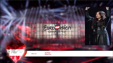 Amber Warrior Eurovision 2015 Malta Youtube