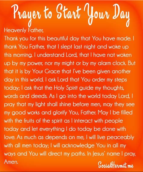 Prayer To Start Your Day A Great Way To Begin Your Day Prayers