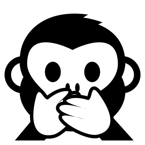 Speak No Evil Monkey Emoji Clipart Free Download Transparent Png