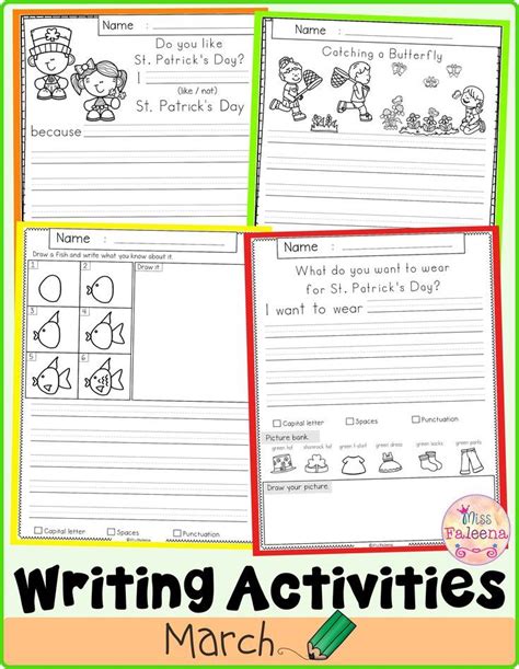 March Writing Activities March Writing Activities February Writing