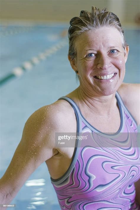 Mature Woman At A Swimming Pool Photo Getty Images