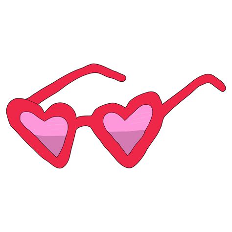 Heart Shaped Sunglasses Heart Shaped Sunglasses Valentines Illustration Heart Shaped Glasses