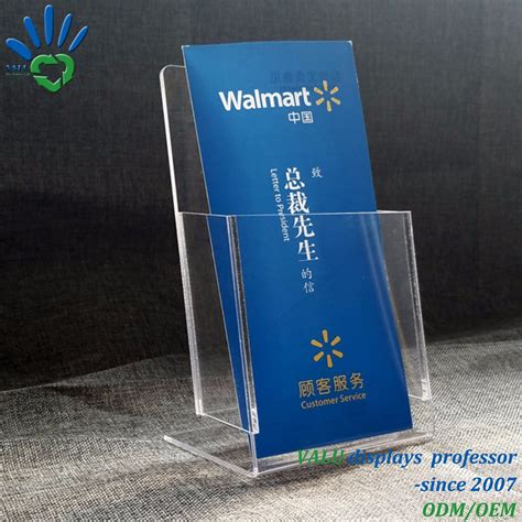 single pocket acrylic brochure display holder perspex flyer stand for counter china acrylic