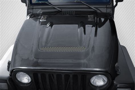 1997 2006 Jeep Wrangler Carbon Fiber Hoods Duraflex Body Kits