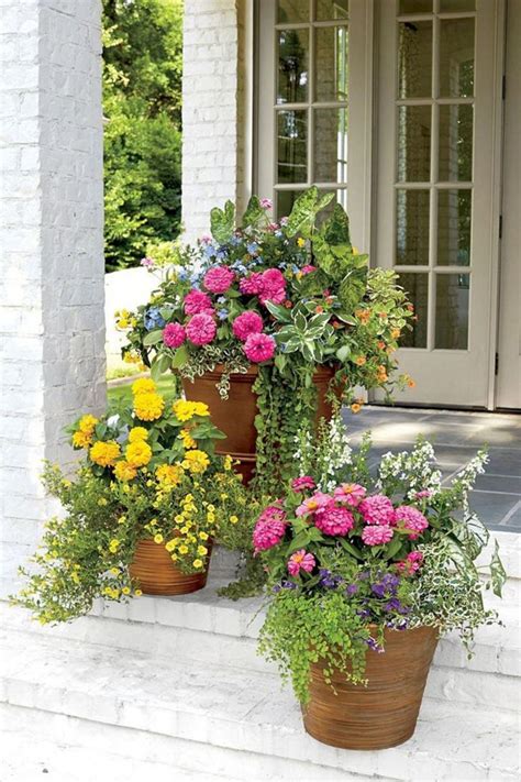 15 Chic Summer Container Garden Flower Ideas Make Home Fresher Porch