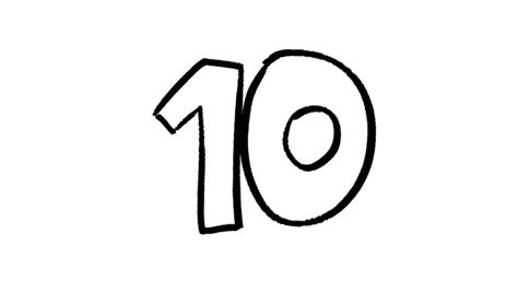 Number 10 Clipart Black And White Free Download On