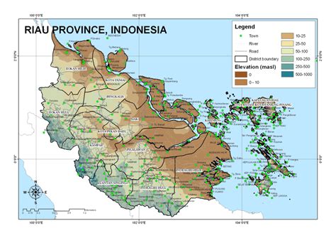 topographical map  riau source icraf   scientific