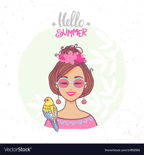 Hello Summer Color Royalty Free Vector Image Vectorstock