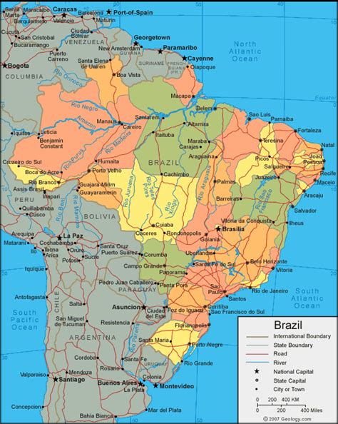 Brazil Geographical Maps Of Brazil