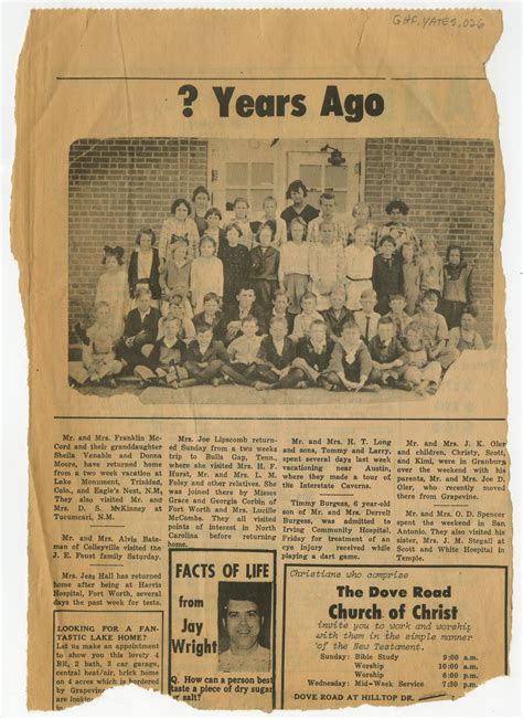[Newspaper Clipping with a Reprinted Photograph] - The Portal to Texas
