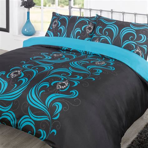 Some days ago, we try to collected photos to give you inspiration, we found these are fresh photos. Image result for black bedding teal walls | Hotel bedding ...