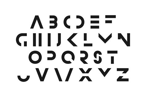 Minimalistic Font English Alphabet