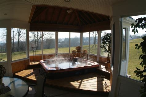 Room Addition Screened In Porch Hot Tub Room Traditional Porch St Louis By Stockell