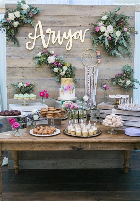Vintage decorations are great for outdoor baby showers. Beautifully Vintage Inspired Baby Shower.. Floral First ...