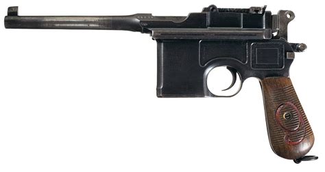 World War I Mauser Red Nine Broomhandle Semi Automatic Pistol Rock