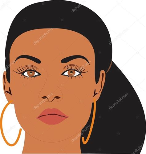 Beautiful Woman Cartoon Face Beautiful Woman Cartoon Face — Stock