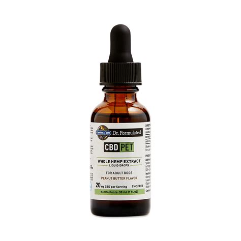 Garden Of Life Dr Formulated Cbd 20mg Drops For Pets Thrive Market