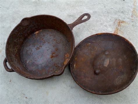 Antique Cast Iron Skillet With Lid Antique Poster