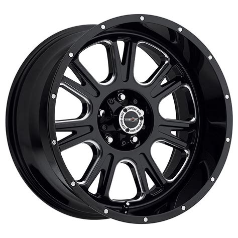 Vision Off Road Fury 20x10 5x1397 25et Gloss Black Milled Spoke Wheel