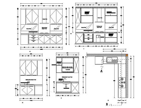 Kitchen Interior Design Dwg File Cadbull