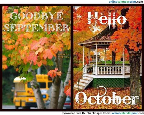 Goodbye September Hello October Photos | Hello october, Hello october images, Welcome october images