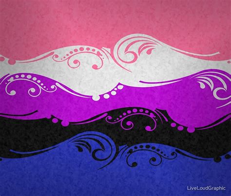 Gender Fluid Ornamental Flag By Liveloudgraphic Redbubble