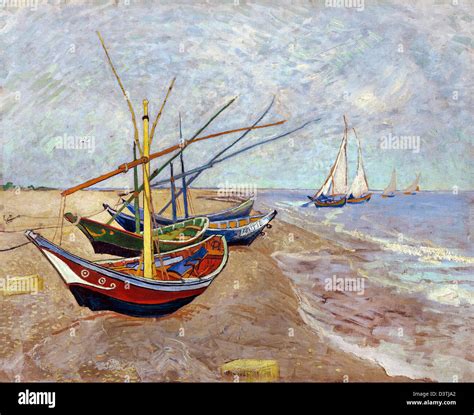 Vincent Van Gogh Fishing Boats On The Beach At Les Saintes Maries De