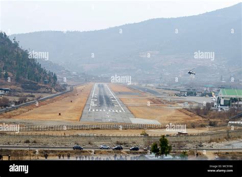 Paro Airport Bhutan Stock Photo Alamy