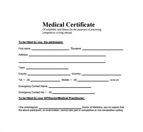 Top 5 Free Medical Certificate Templates Word Templates Excel Templates