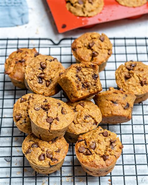 Chocolate Chip Pumpkin Spice Muffins For Healthy Holiday Treats