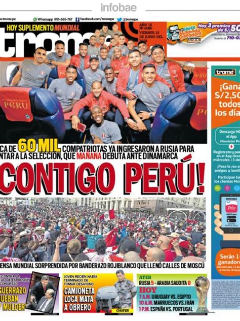 Trome Perú Viernes 15 De Junio De 2018 Infobae