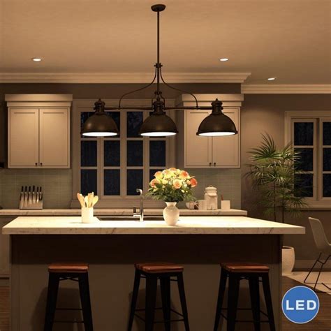 Check out our kitchen light fixture selection for the very best in unique or custom, handmade pieces from our lighting shops. Wonderful Image of Lighting Fixtures Over Kitchen Island ...