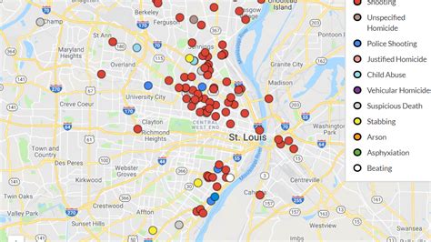 Downtown St Louis Crime Mapping Literacy Ontario Central South
