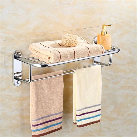 Room & board bath collections feature racks crafted from naturally you can also find towel racks with a shelf to maximize storage and hold extra towels or other items. Chrome Stylish Bathroom Wall Mounted Towel Rail Holder ...