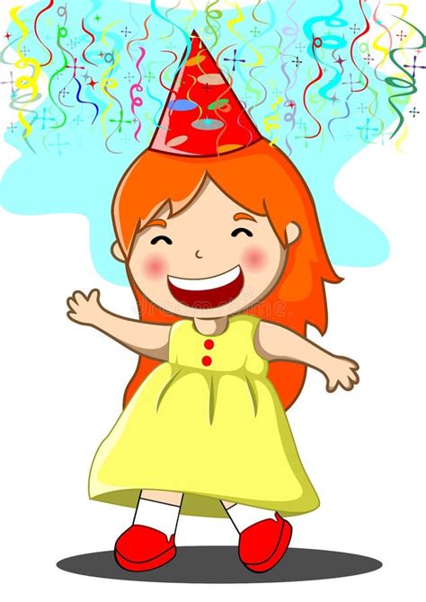 Girl Celebrating Her Birthday Stock Illustrations 107 Girl