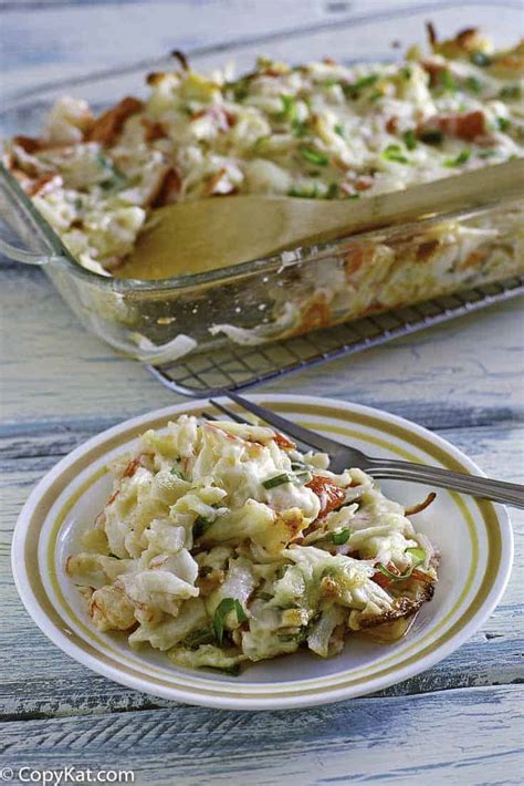 Bake a delicious seafood casserole with this recipe that incorporates crab meat, crawfish and shrimp. Chinese Buffet Seafood Bake Delight Crab Casserole