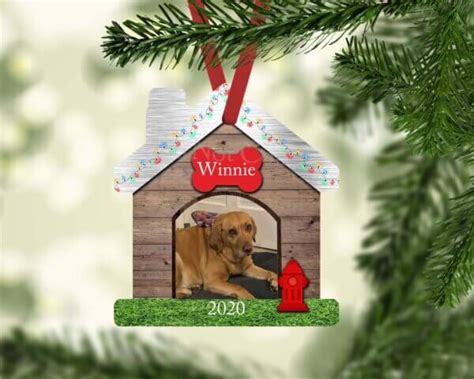 Dog House Ornament Personalized With Photo