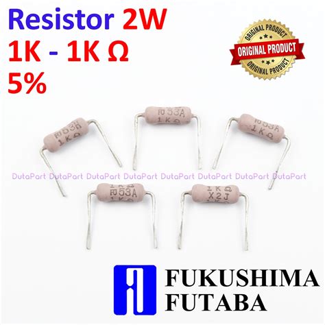 Jual Resistor 1k Ohm 2 Watt 5 Original Futaba 2w 1 K High Quality