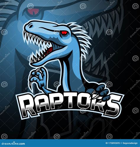 Raptor Esport Logo Mascot Design Stock Vector Illustration Of