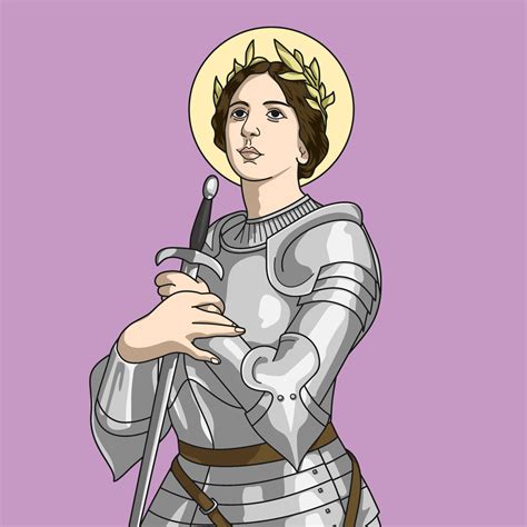 Saint Joan Of Arc Colored Vector Illustration 8235784 Vector Art At