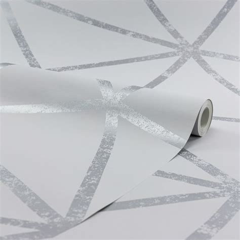 Framework Distressed Metallic Wallpaper Grey Silver Ilw264288