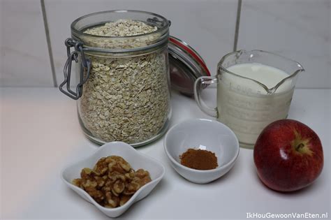 Overnight oats met appel en kaneel