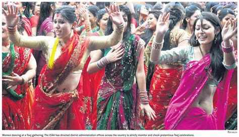 happy dance women prepare for teej festival teej festival festival women