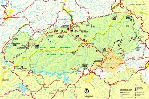 Great Smoky Mountains Tourist Map