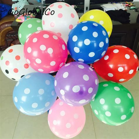 20 Pcslot New Polka Dots Latex Balloon The Printing Dot Balloon Color