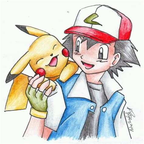 Ash And Pikachu Drawing At Getdrawings Free Download