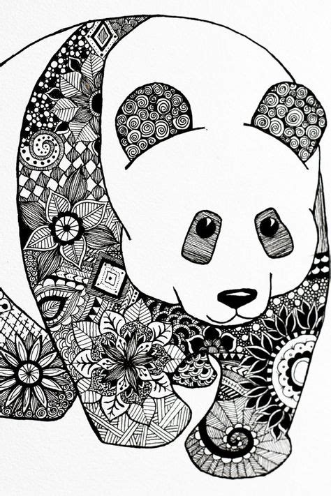 A One Of A Kind Artwork Of A Panda In Mandala Pattern It Is Signed