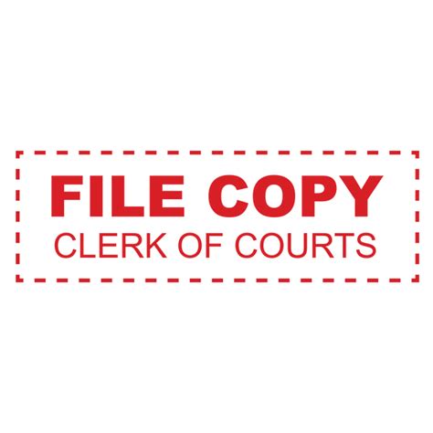 Clerk Of Courts File Copy Stamp