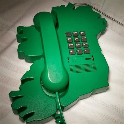 Irish Green Dial Wall Telephone Made In Ireland Shaped Phone St