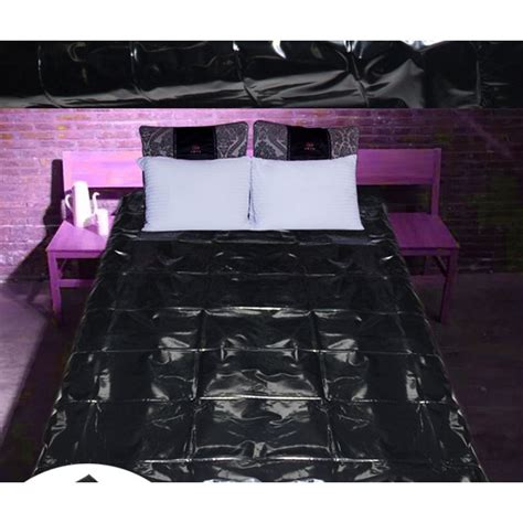 Cm Black Pvc Bed Sheet Sexy Waterproof Bedding Game Outdoor